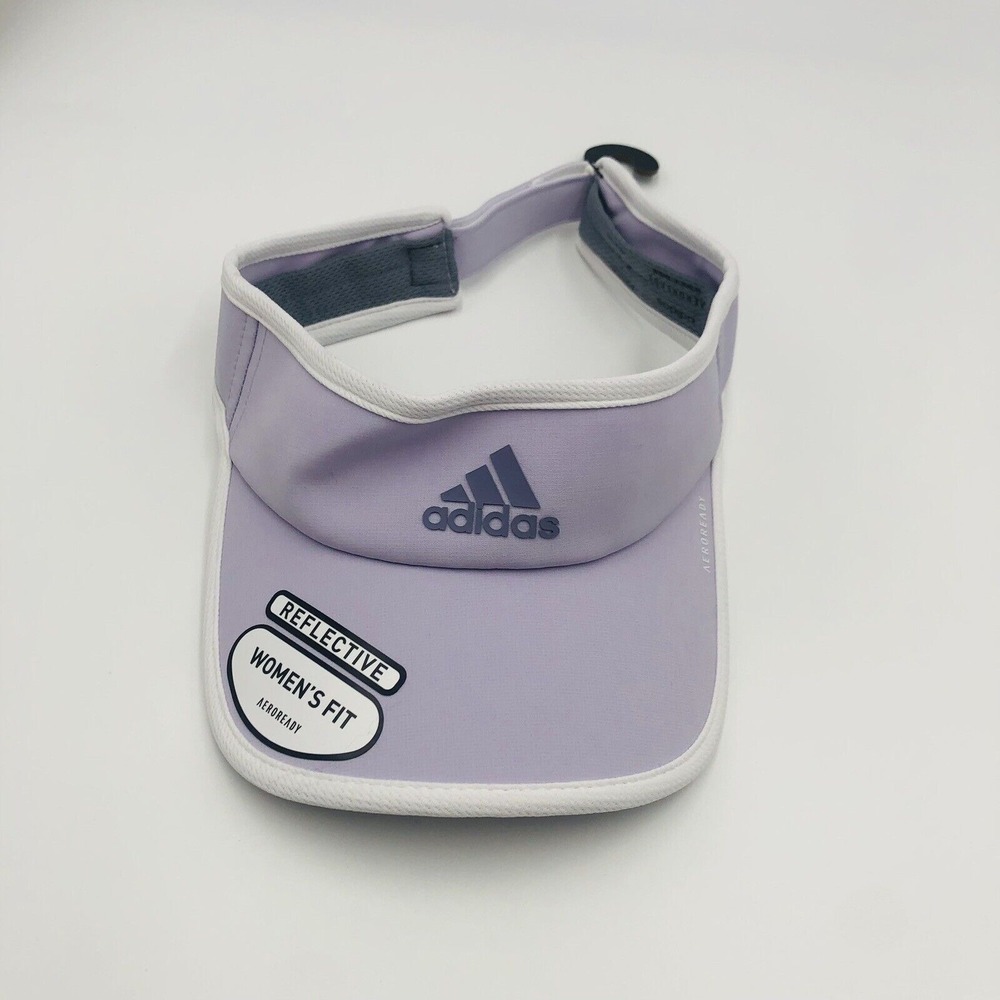 Adidas Aeroready Womens Reflective Visor Lavender Purple White 979487-U NEW - Picture 2 of 5